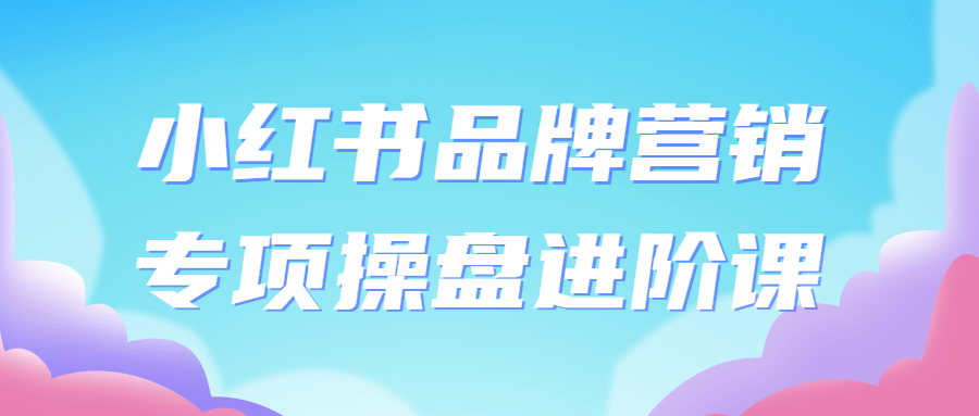 小红书品牌营销专项操盘进阶课-全面游戏