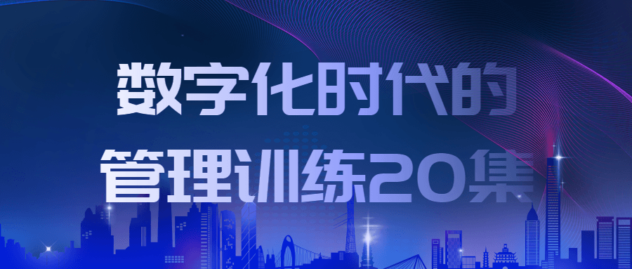 数字化时代的管理训练20集-全面游戏